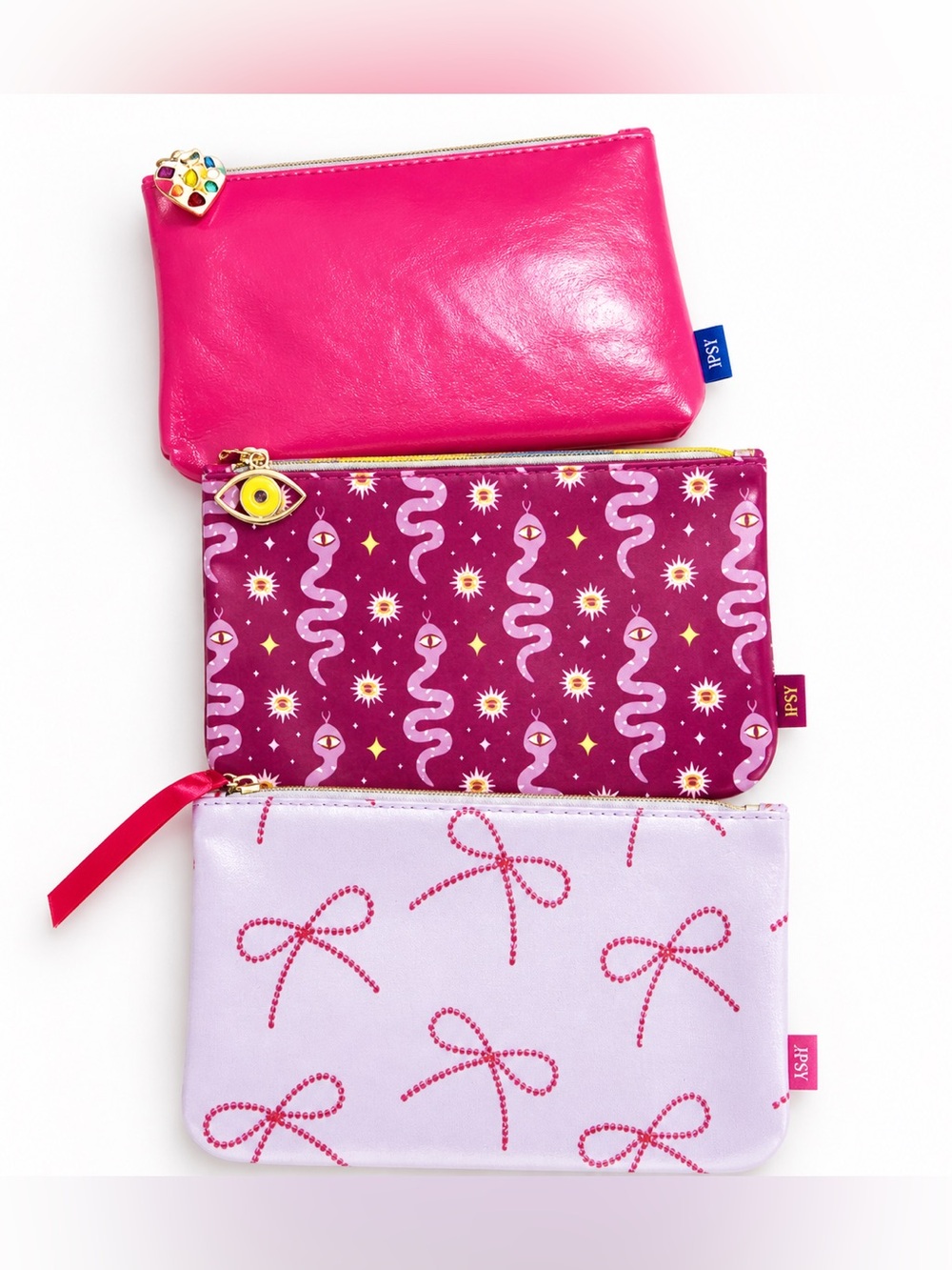 3-Piece Pink Makeup Bag Set |Travel Cosmetic Pouches Cute & Trendy Bundle